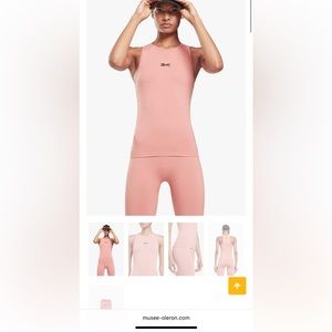 Reebok Victoria Beckham seamless sandy rose color tank top size XS. NWT